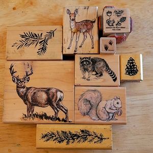 Rubber stamps nature wildlife